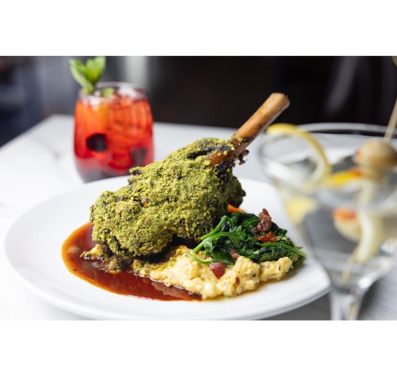 crusted lamb