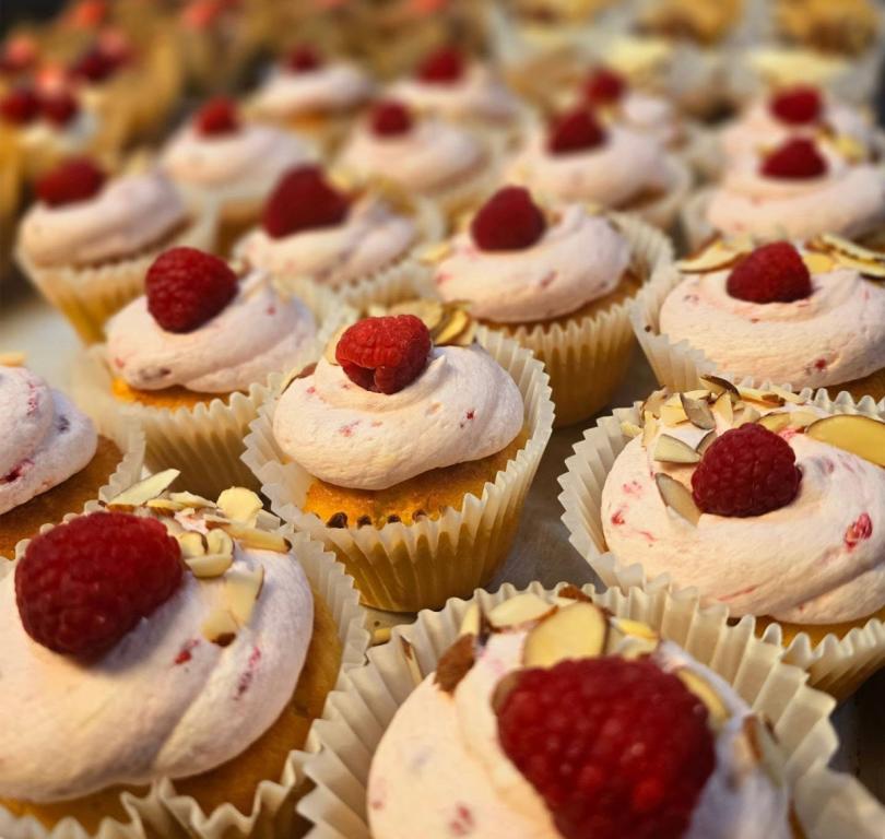 Knead Raspberry Almond Cupcakes