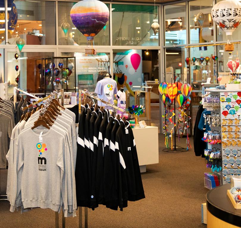 Find ballooning gifts and mementos at the Balloon Museum Shop