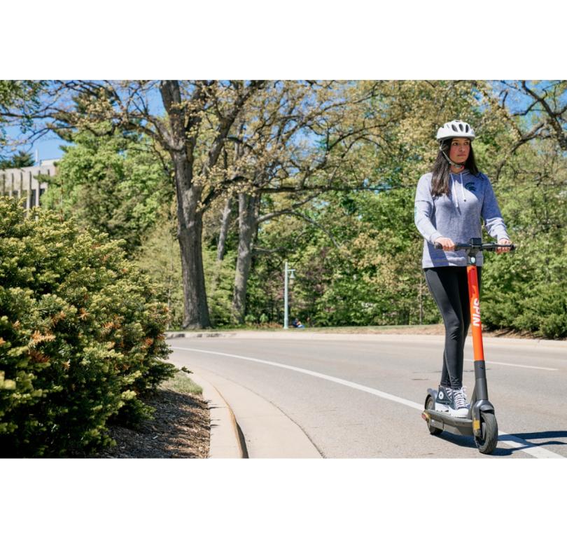 Scooter on path