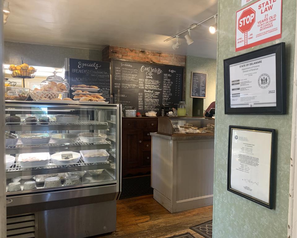 counter with goods