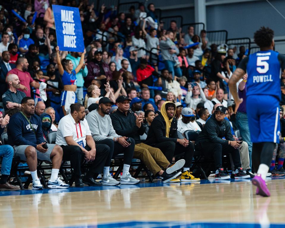 Blue Coats games offer both courtside and bleacher seating.