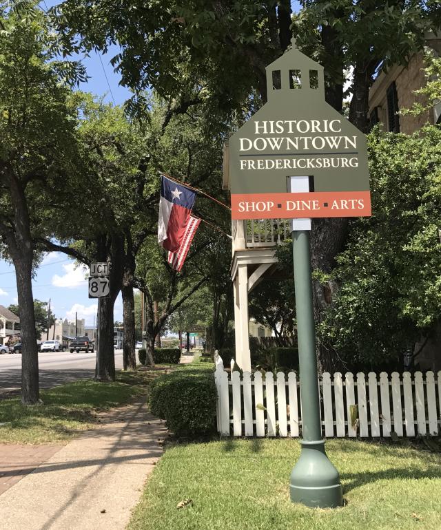 Main Street Signage In Fredericksburg, TX