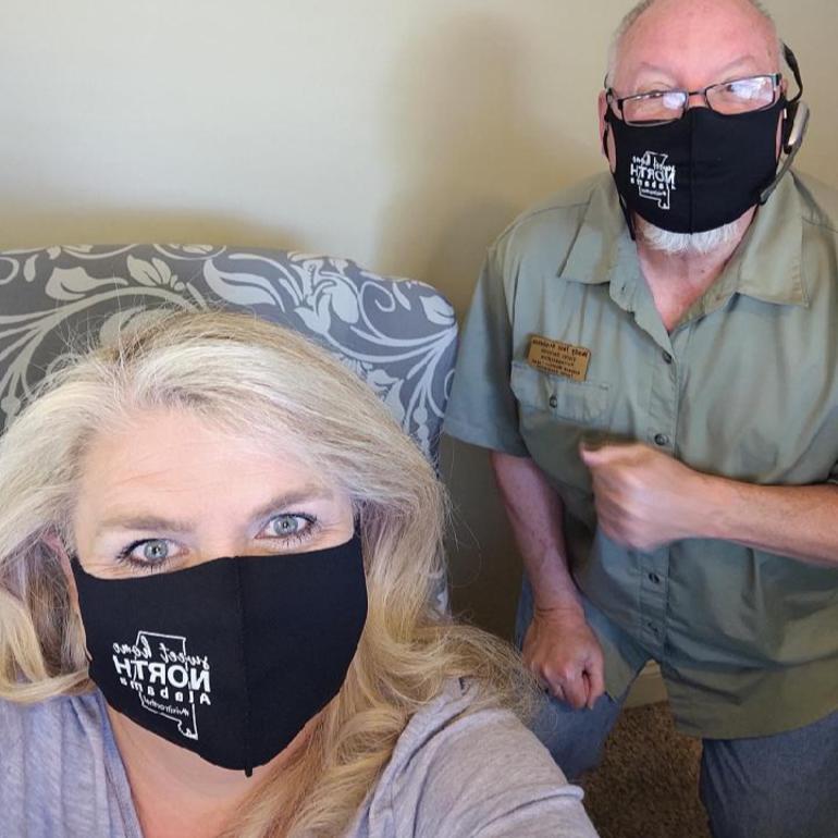 Angie & Randy with mask on