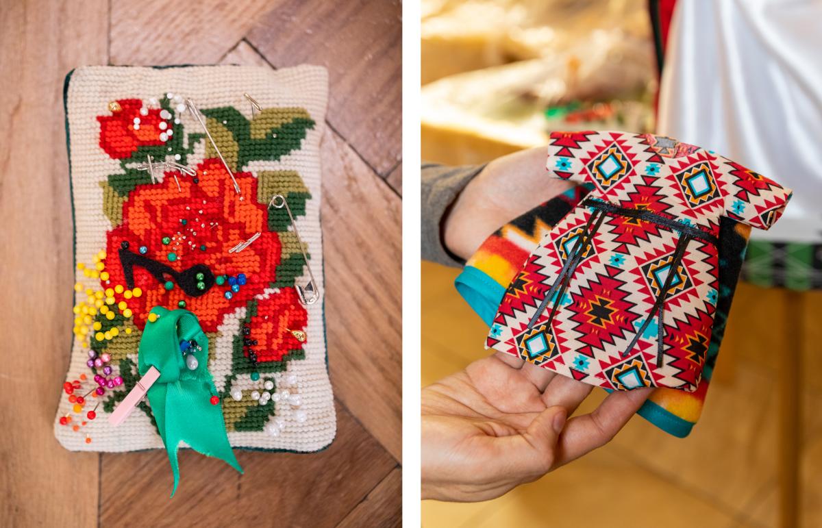 Sewing tools & a Native-style dress for baby Jesus