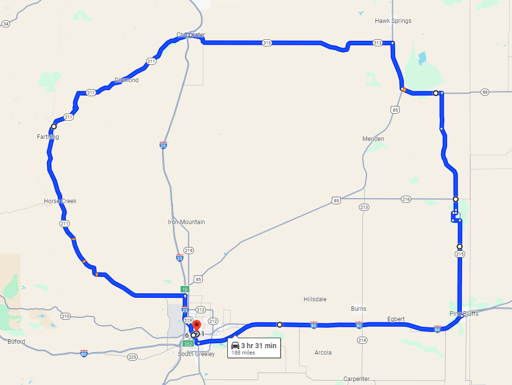 Dodgson Loop Motorcycle Route