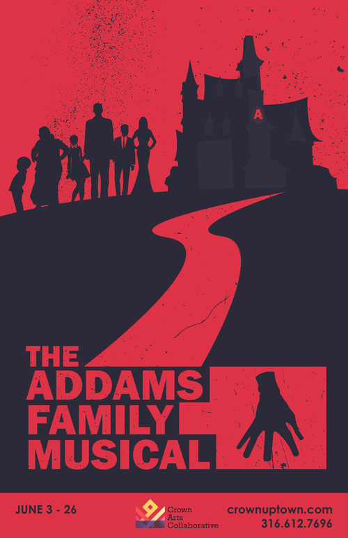 Poster for Addams Family Musical at Crown Uptown Theatre