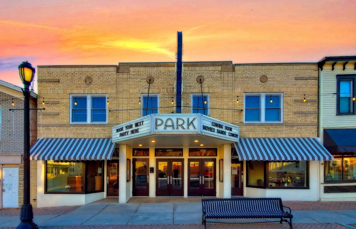 Avon Park Theater at Sunset