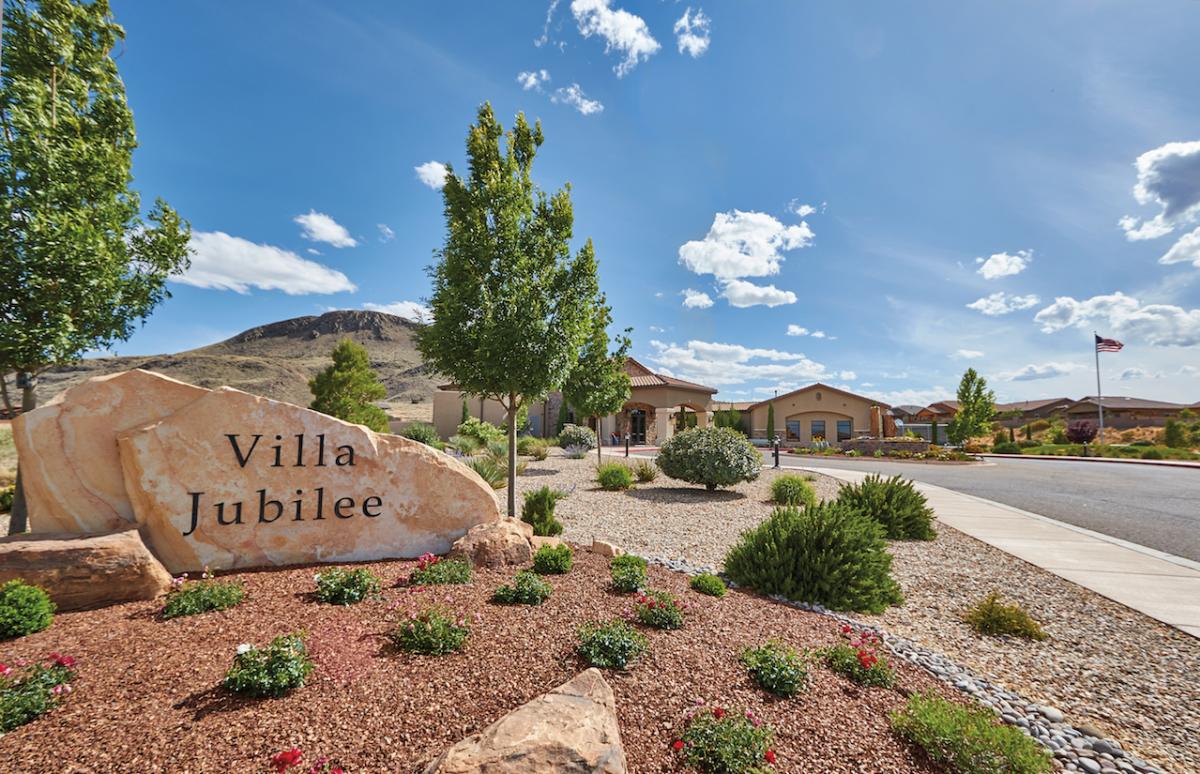 Villa and Sign at Jubilee Los Lunas