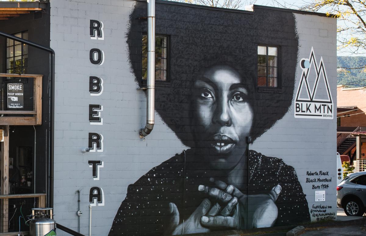 Roberta Flack Mural at Black Mountain Brewing