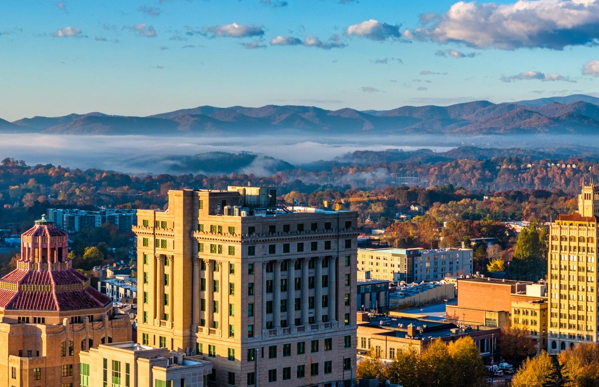 Downtown Asheville Drone