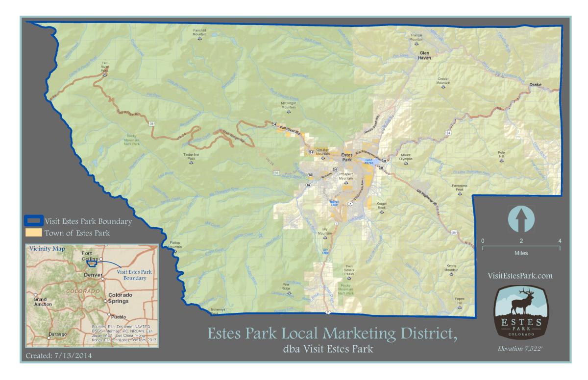 Estes Park Local Marketing District Boundary Map