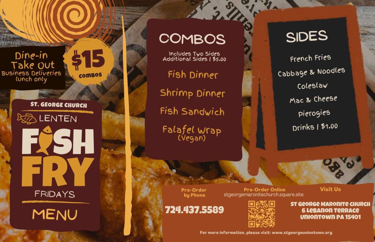 St. George Maronite Church in Uniontown offers preorders for lunch and dinner.