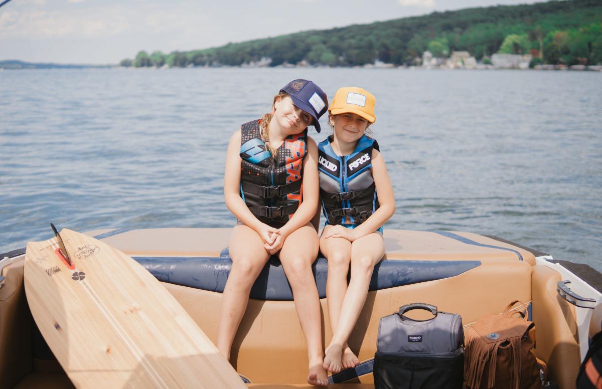Two Girls on Boat