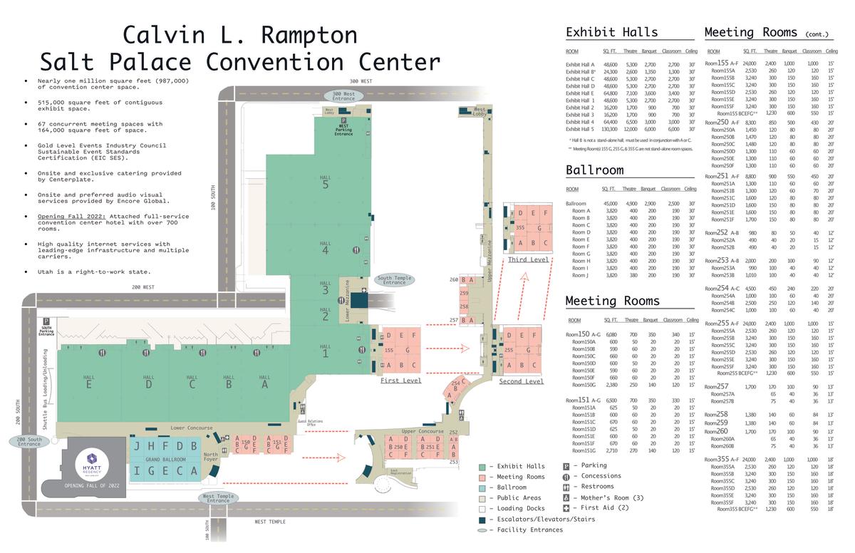 Salt Palace Convention Center Venue Directory & Map