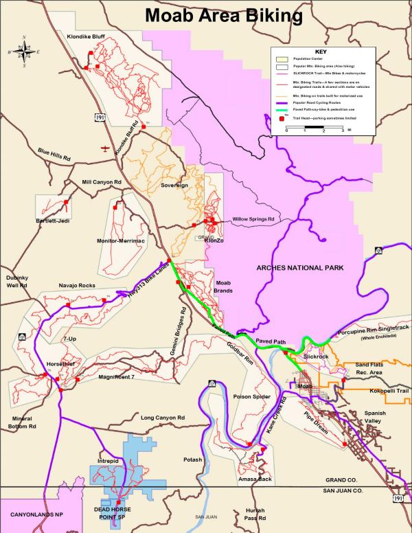 Moab Area Mountain Biking Trails Overview