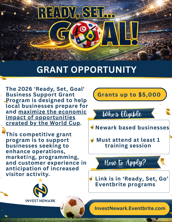 Invest Newark - Ready, set, goal grant