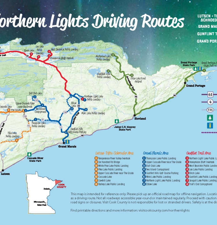 Northern Lights Map