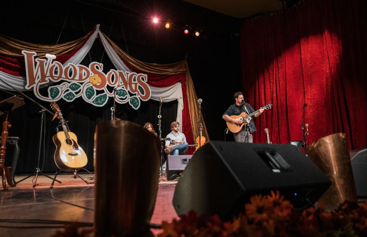 Live music recording at WoodSongs Old-Time Radio Hour in Lexington, Kentucky.