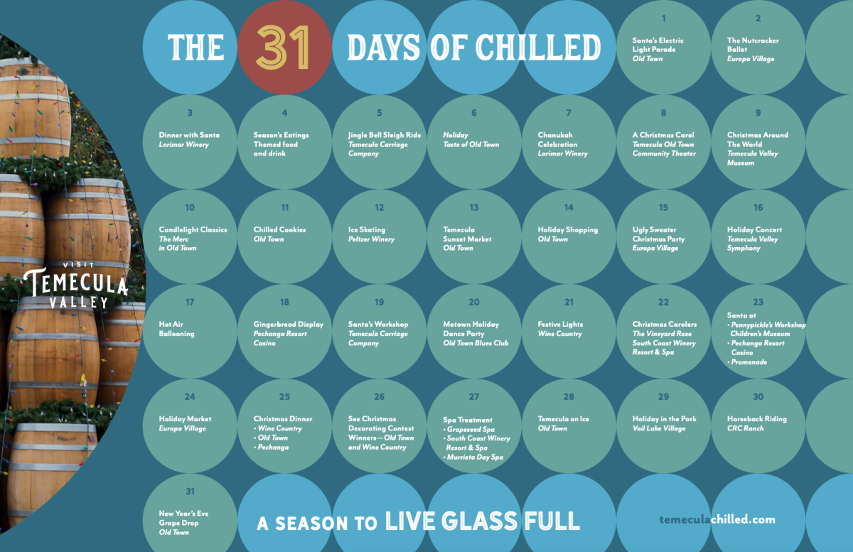 Temecula Chilled 31 Days of Chilled Calendar 2023