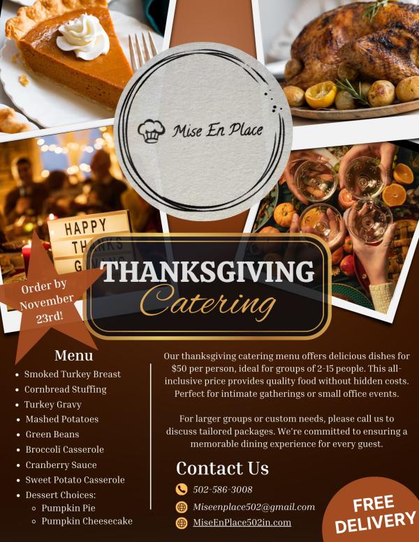 Mise En Place Thanksgiving Menu