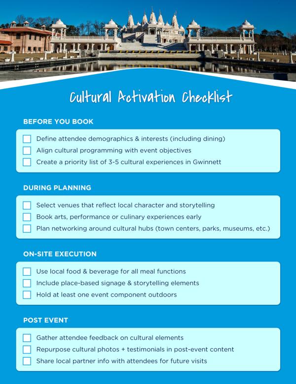 Cultural Activation Checklist