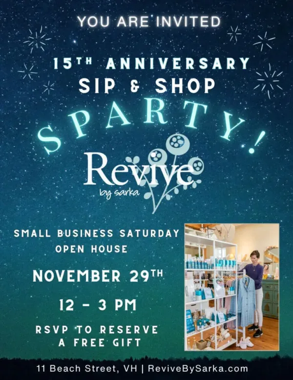 Sip & Shop flyer