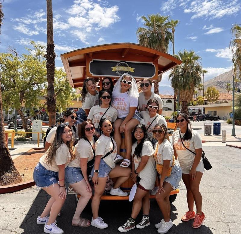 Girls posing at the Social Cycle in Palm Springs