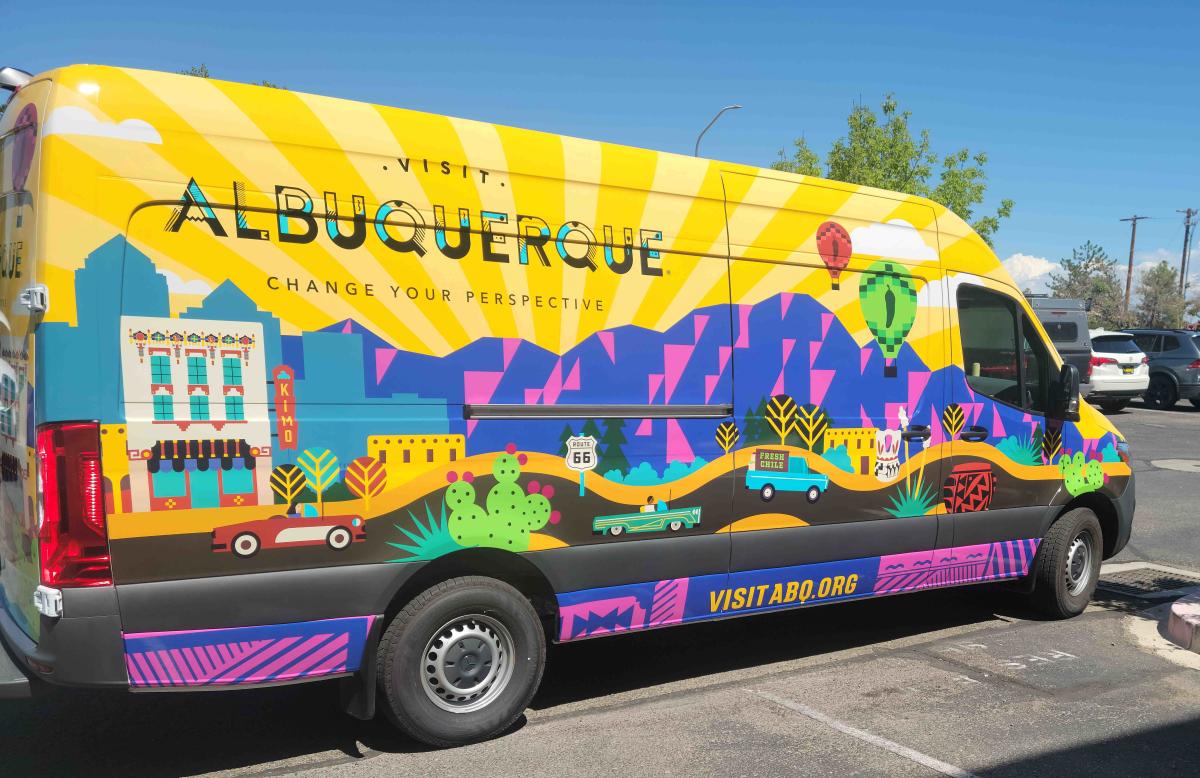 View of new Visit Albuquerque van