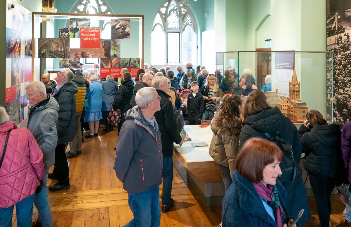 People exploring Rochdale Town Hall