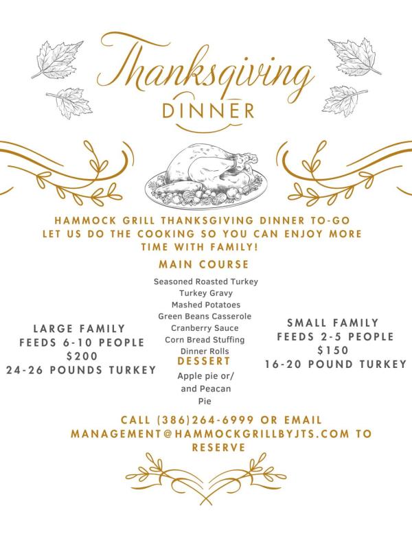 Hammock Grill Thanksgiving