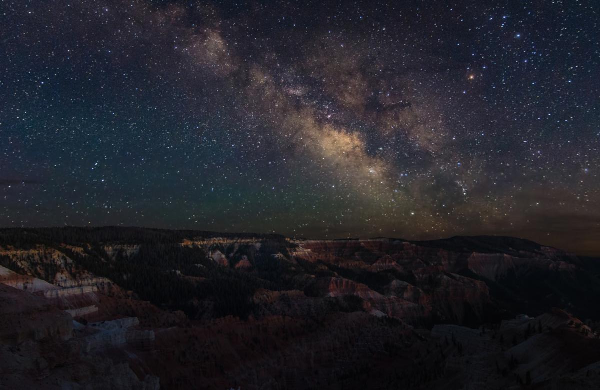 Stars in the night sky at Cedar Breaks National Monument