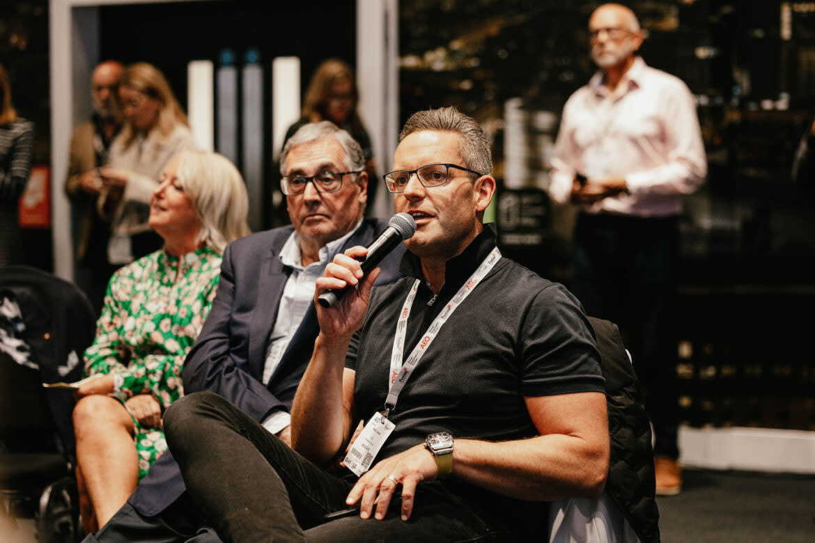 Attendee of AEO Conference 2024 asking a question