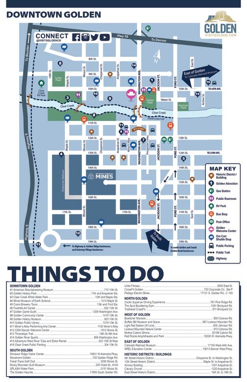 Downtown Golden Map 2024