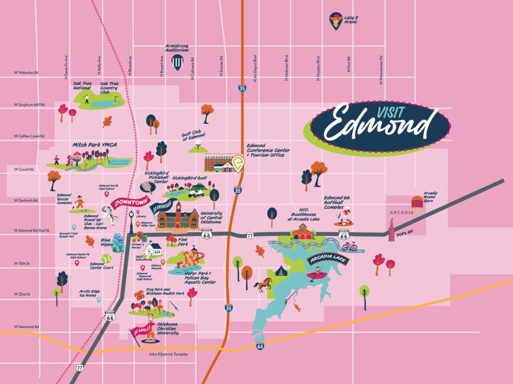 Edmond Attractions Map