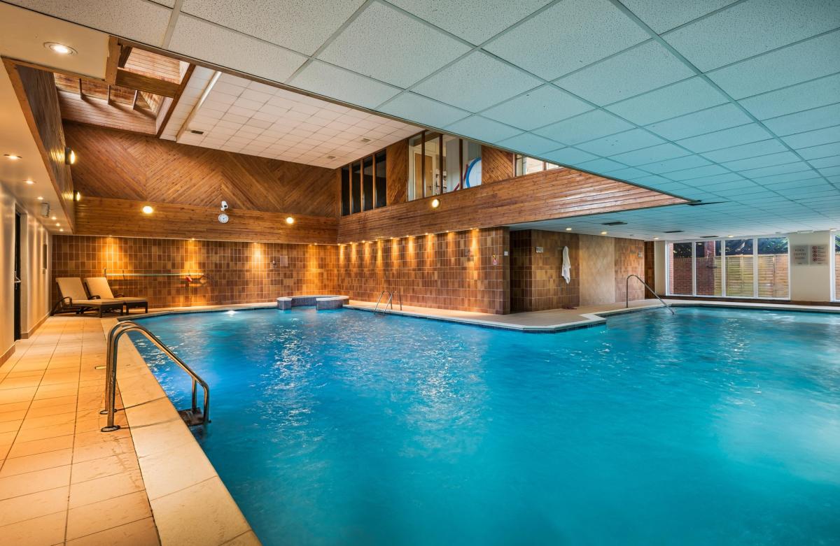 Inside the spa at Macdonalds Elmers Court Hotel in Lymington in the New Forest