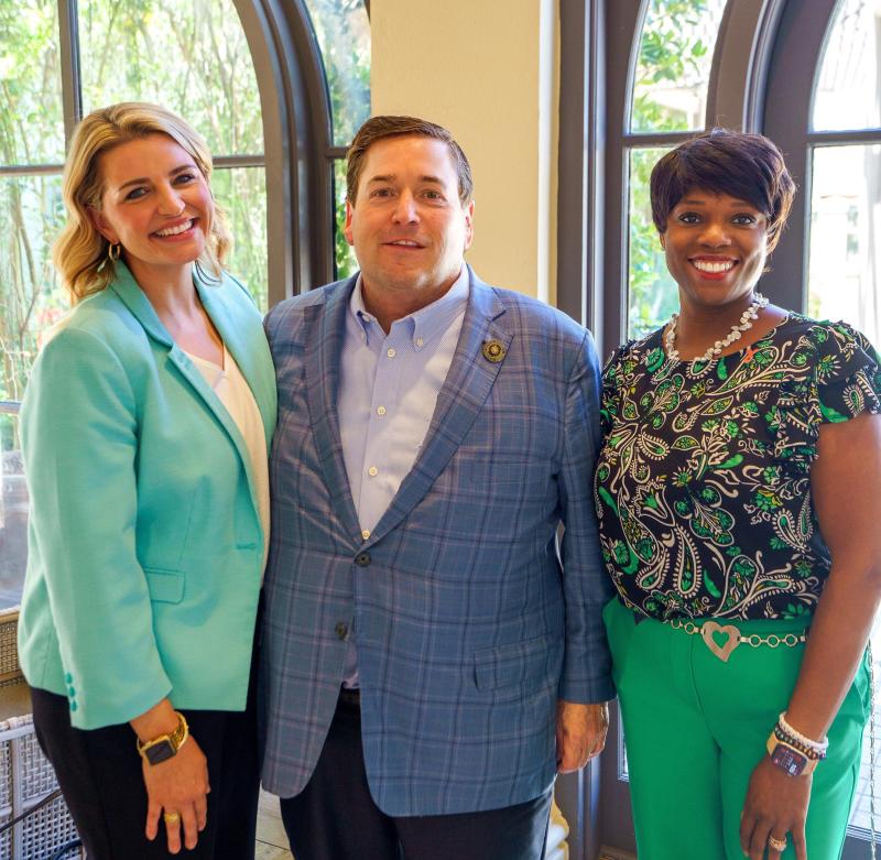 Katie and Zondra with Lt. Governor Billy Nungesser at Southern Hotel in Covington.