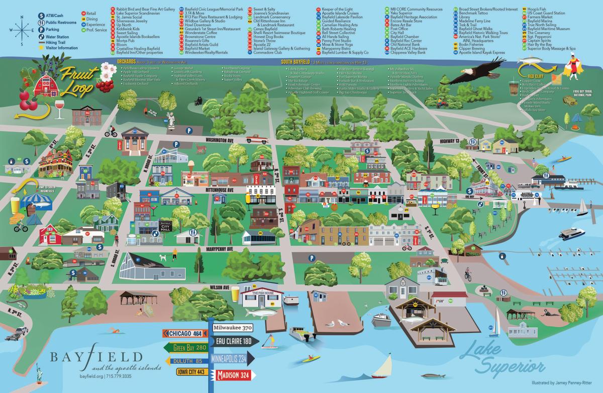 2026 Downtown Bayfield Map - Photo