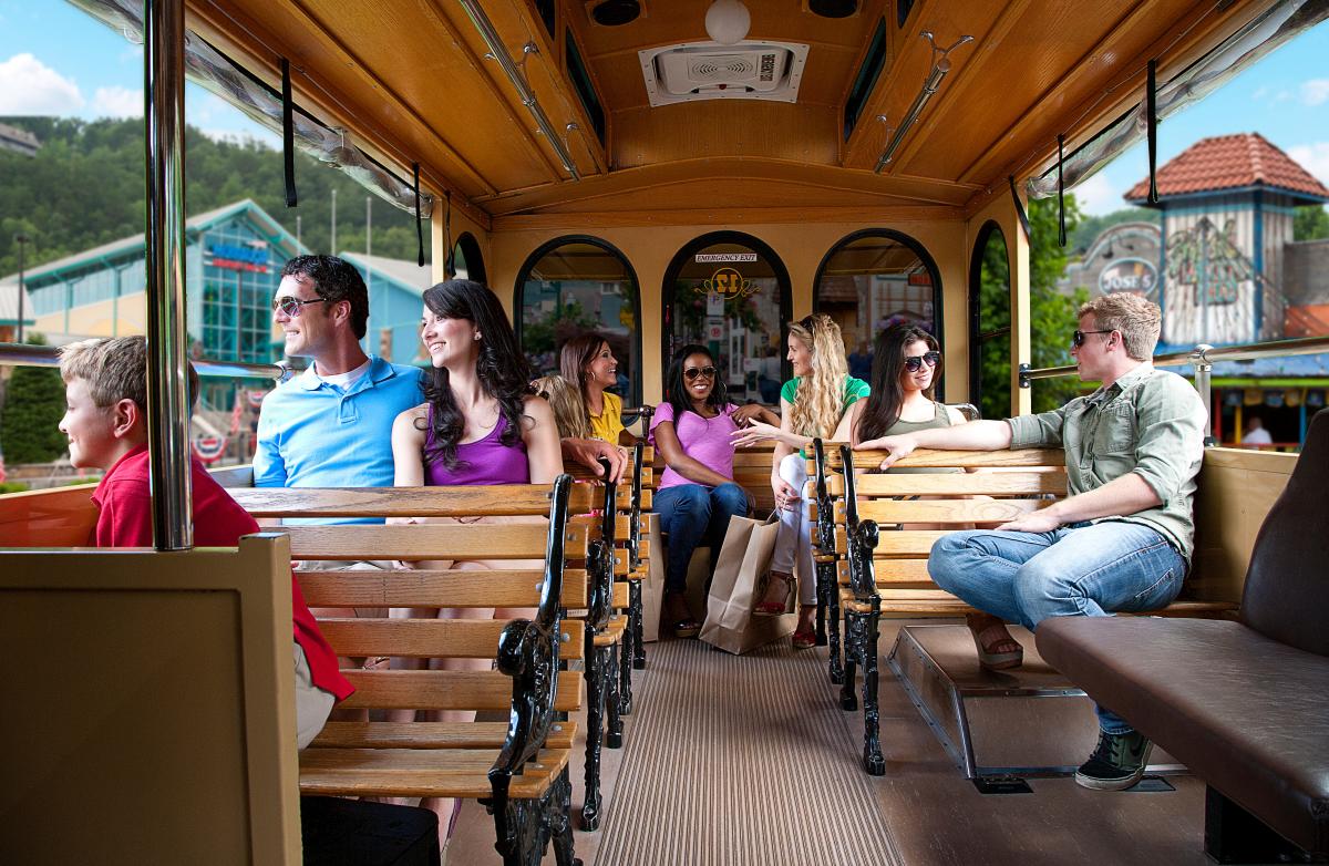 Gatlinburg Trolley inside