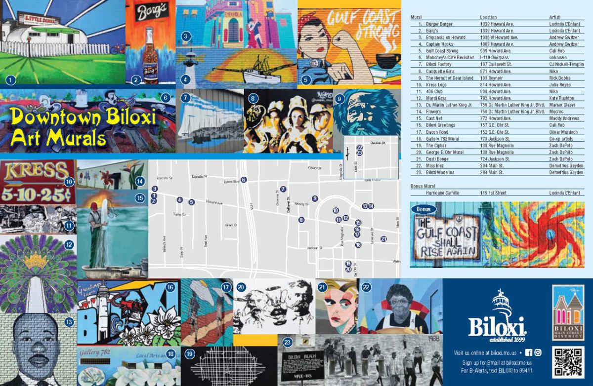 Map of Biloxi Murals (2021)