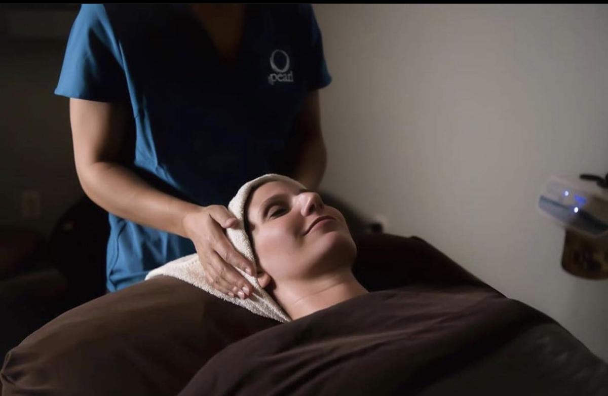 Women at Pearl Spa receiving a facial