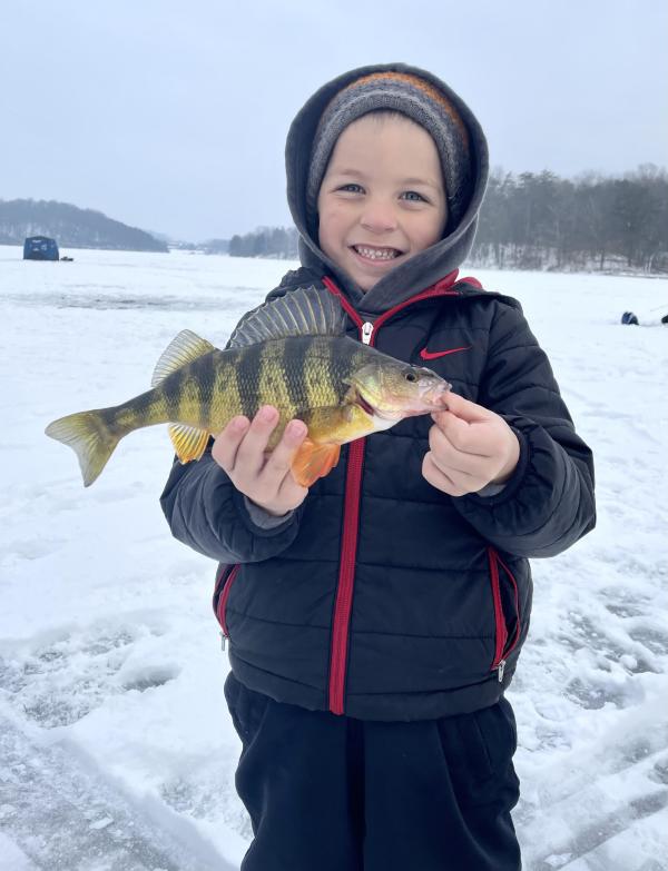 Ice Fishing for Yellow Perch Lake George 