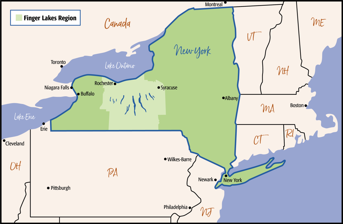 FLRTC NY State - Finger Lakes Region Map