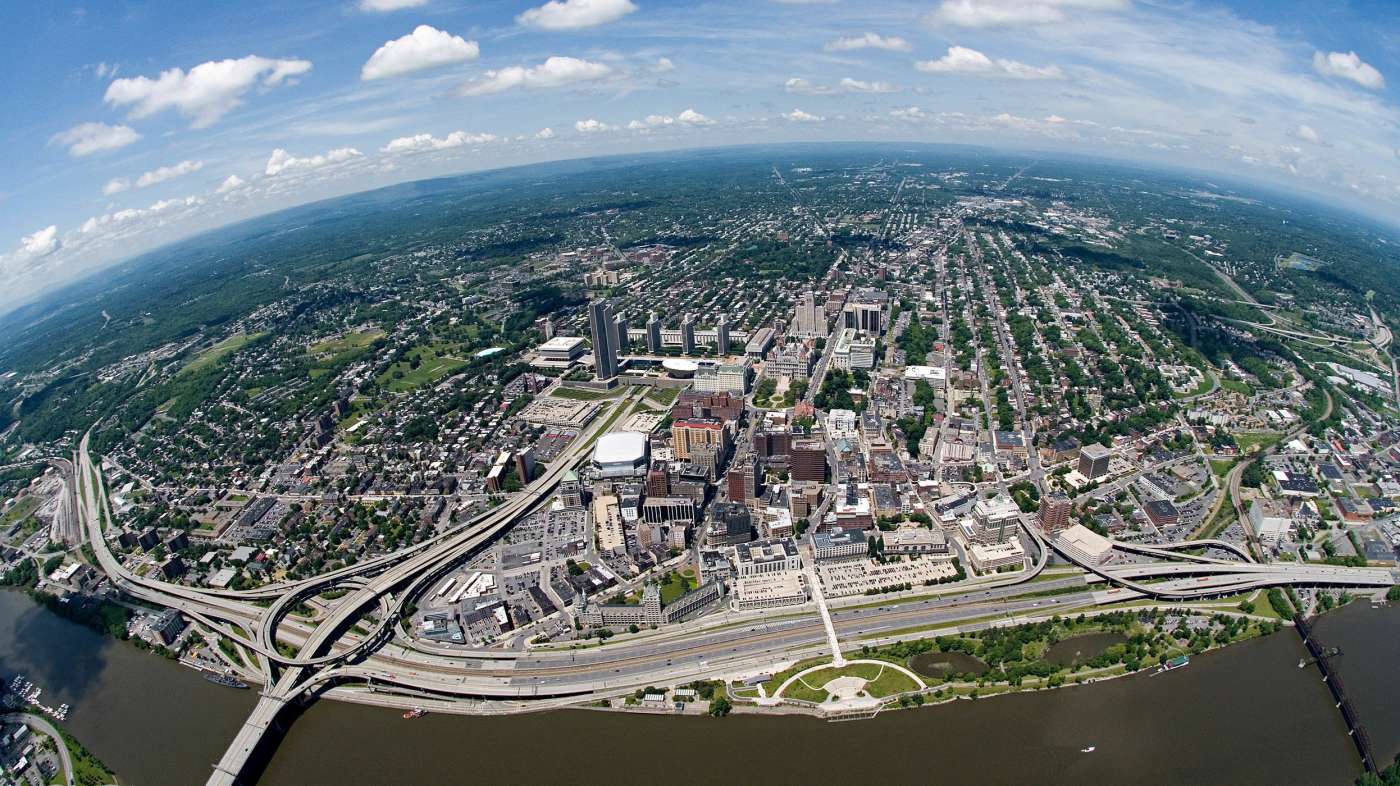 Aerial view of Albany