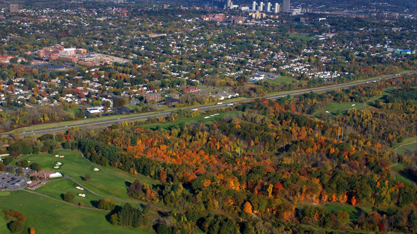 Aerial view of Albany