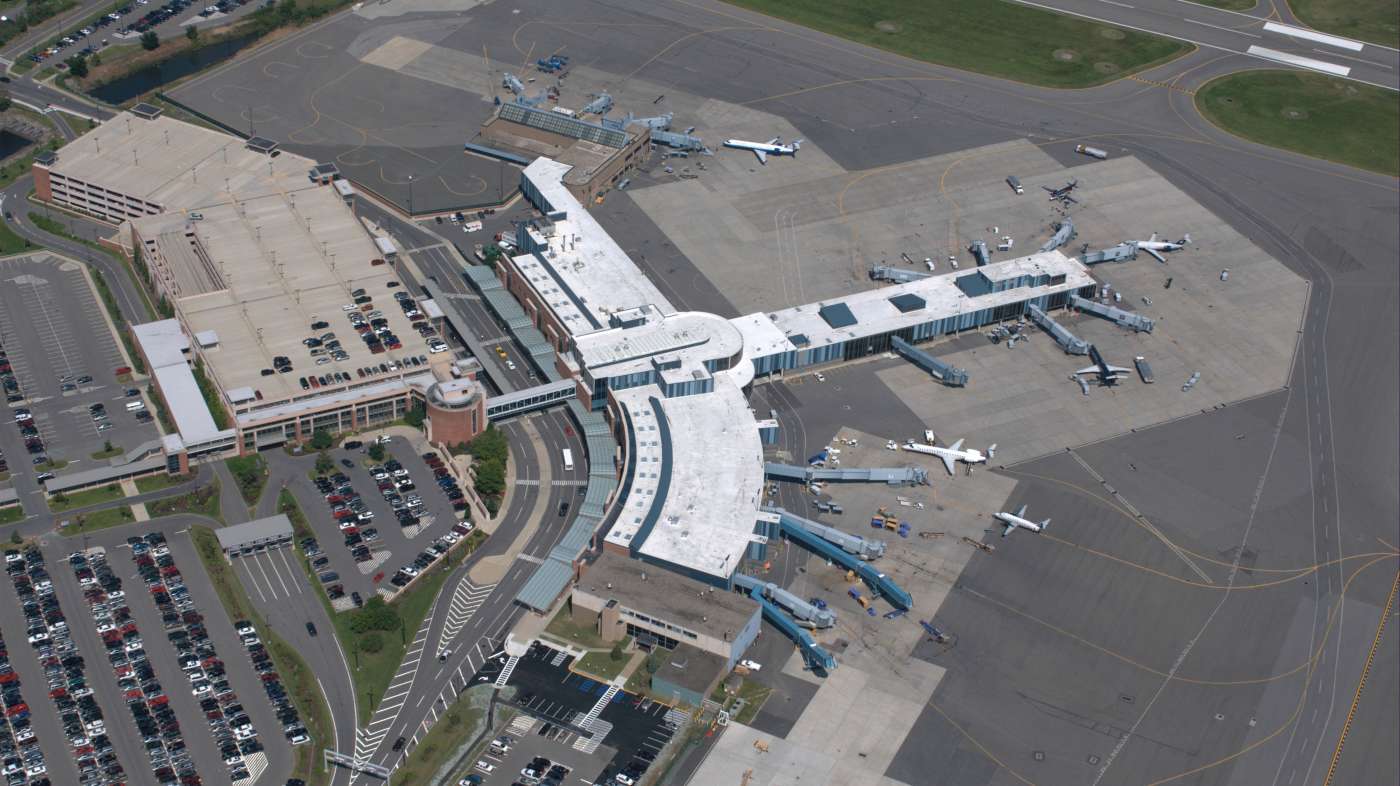Aerial view of airport