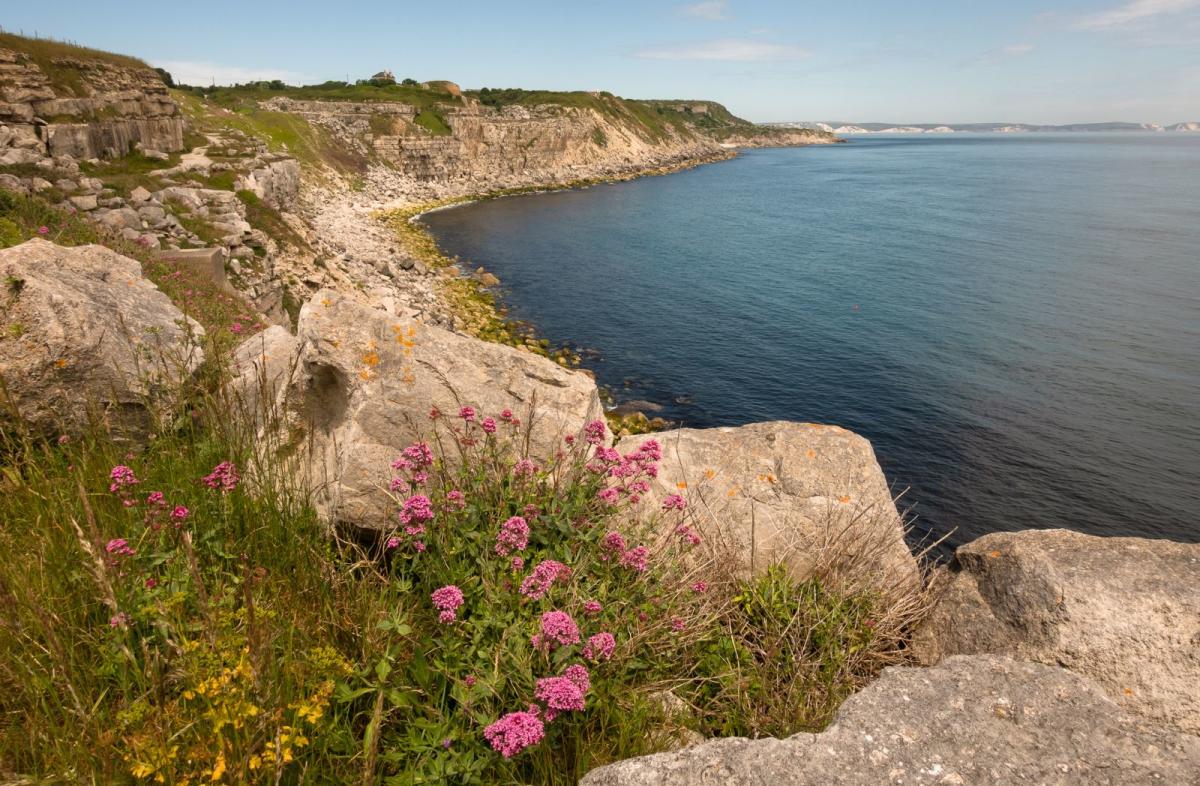 The Isle of Portland's rocky coastline is part of the Jurassic Coast, Dorset