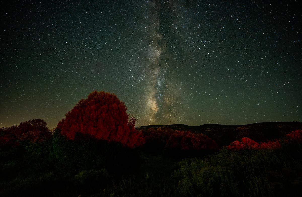 Night Sky and Stars During Star Party at Mesa Verde National Park During Fall