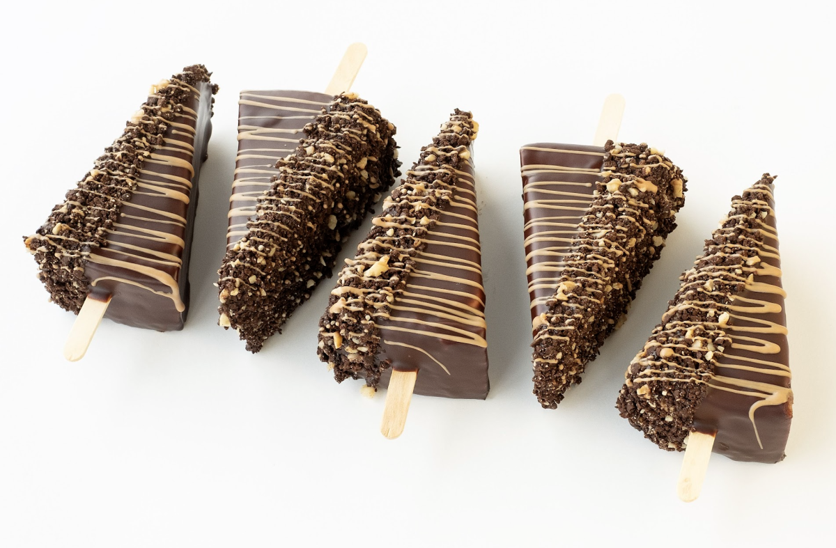 Cheesecake popsicles dipped in chocolate from Vegan Treats in Bethlehem, PA