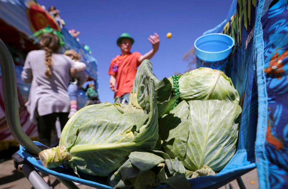 The "throws" at Slidell's St. Patrick's Day parade is everthing you need to make an Irish stew.